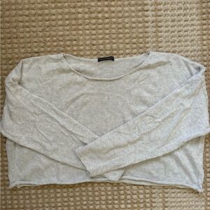 Brandy Melville Cropped Wide-Neck Sweater